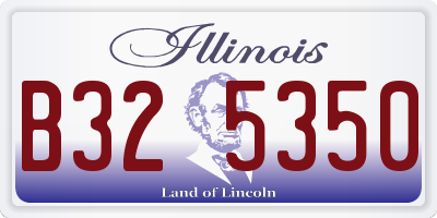 IL license plate B325350