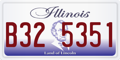 IL license plate B325351