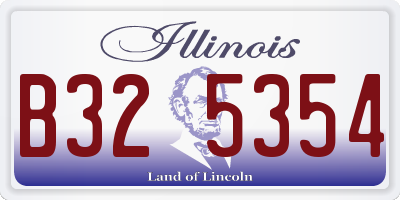 IL license plate B325354