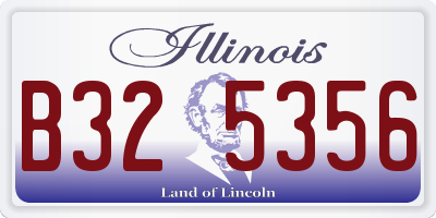 IL license plate B325356