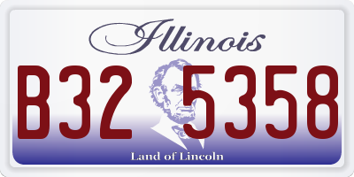 IL license plate B325358