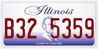 IL license plate B325359