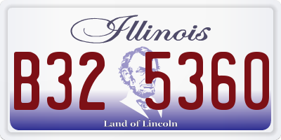 IL license plate B325360