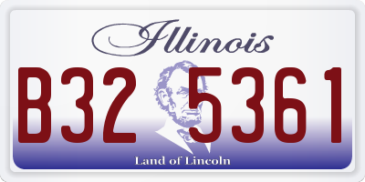 IL license plate B325361