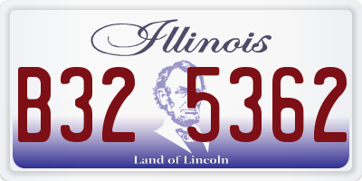 IL license plate B325362