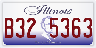 IL license plate B325363