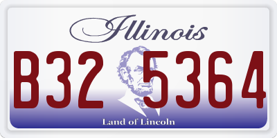 IL license plate B325364