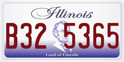 IL license plate B325365
