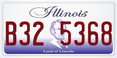 IL license plate B325368