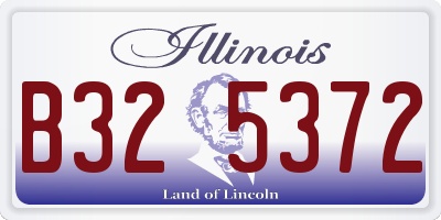 IL license plate B325372