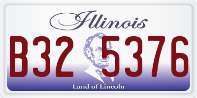 IL license plate B325376