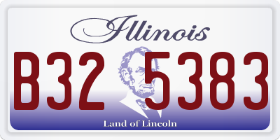 IL license plate B325383