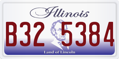 IL license plate B325384