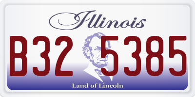 IL license plate B325385