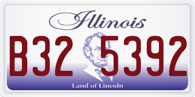 IL license plate B325392