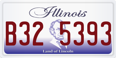 IL license plate B325393
