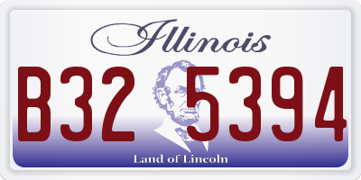 IL license plate B325394