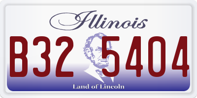 IL license plate B325404