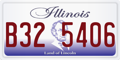 IL license plate B325406