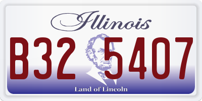 IL license plate B325407