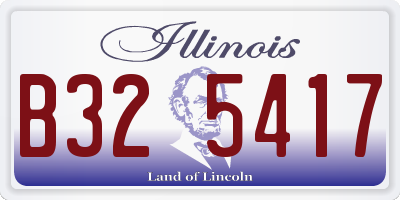 IL license plate B325417