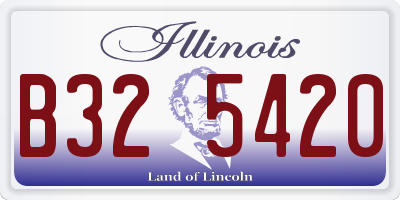 IL license plate B325420