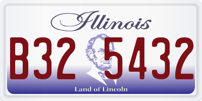 IL license plate B325432