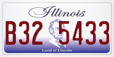 IL license plate B325433