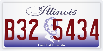 IL license plate B325434