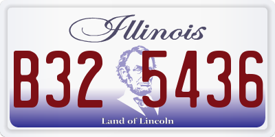 IL license plate B325436