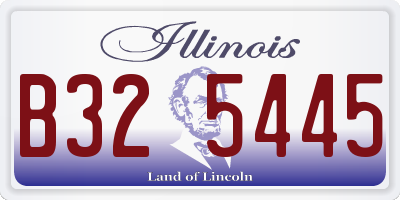 IL license plate B325445