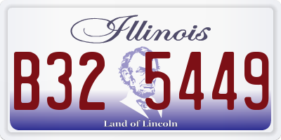 IL license plate B325449