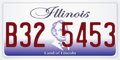 IL license plate B325453