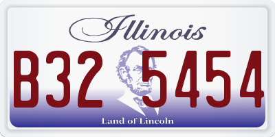 IL license plate B325454