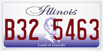 IL license plate B325463
