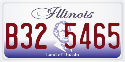 IL license plate B325465