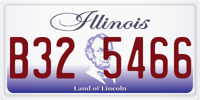 IL license plate B325466