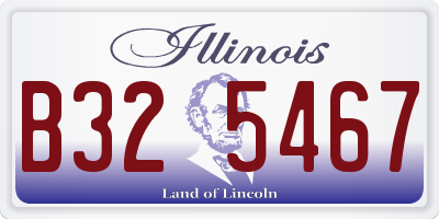 IL license plate B325467