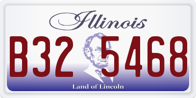 IL license plate B325468