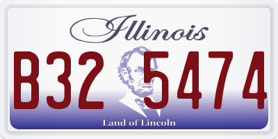 IL license plate B325474