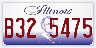 IL license plate B325475