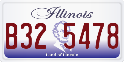 IL license plate B325478