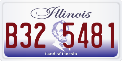 IL license plate B325481
