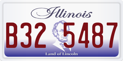 IL license plate B325487