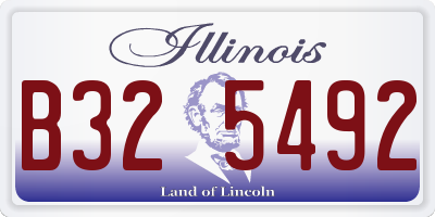 IL license plate B325492