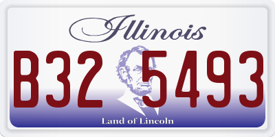 IL license plate B325493