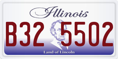 IL license plate B325502