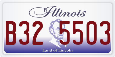 IL license plate B325503