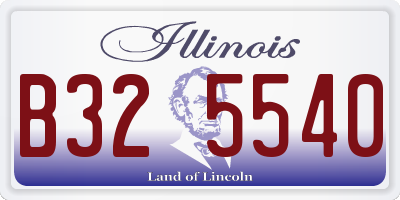 IL license plate B325540