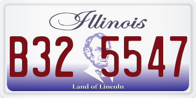 IL license plate B325547